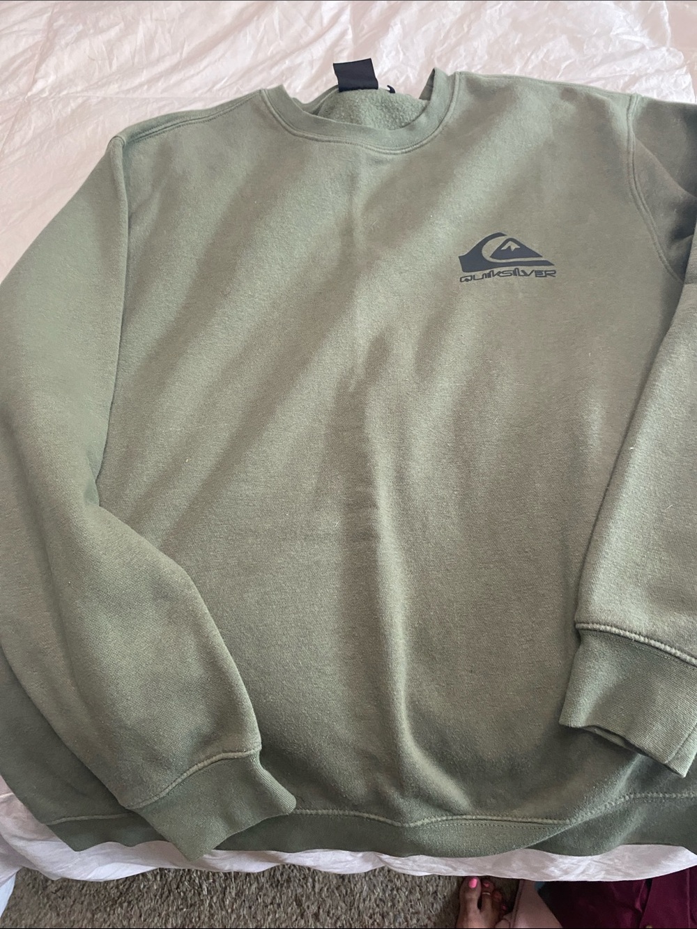 Quiksilver Men's Crewneck Sweatshirt in Olive